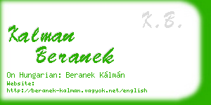 kalman beranek business card